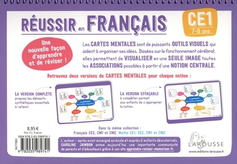 Français CE1 Mes cartes mentales. Réussir en français