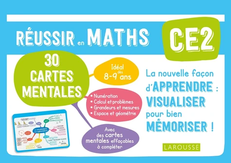 Couverture de Mes cartes mentales : Mathématiques CE2