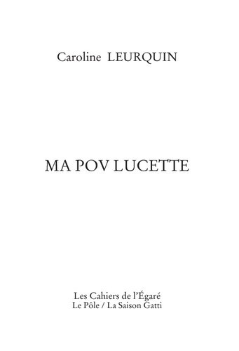 Caroline Leurquin - Ma Pov Lucette.