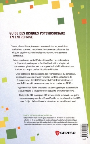 Guide des risques psychosociaux en entreprise. Dispositifs juridiques - Leviers d'action - Fiches pratiques 6e édition