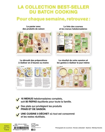 En 2h je cuisine light pour toute la semaine. 80 menus faits maison, sans gâchis et avec des produits de saison