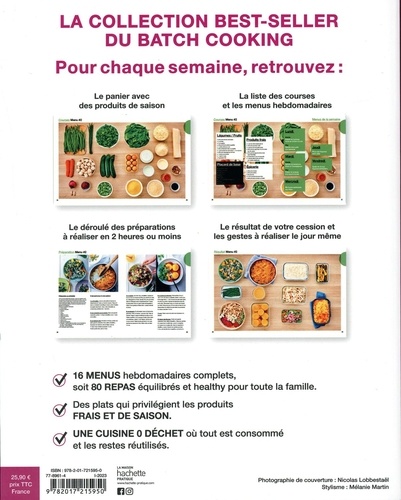 En 2h je cuisine veggie pour toute la semaine. Tome 2, 80 menus faits maison, sans gâchis et avec des produits de saison