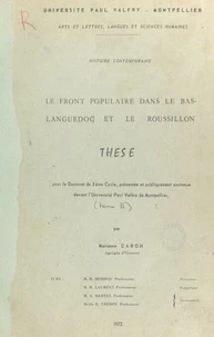 Le Front Populaire dans le Bas-Languedoc et le Roussillon
