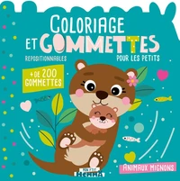 Coloriage et gommettes pour les petits - Animaux mignons