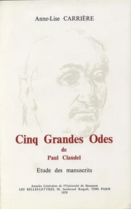 Cinq grandes odes de Paul Claudel