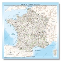Geo reflet Editions - Carte de France Routière - Poster Plastifié 100x100cm.
