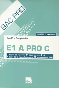 Bac pro Comptabilité E1 A Pro C Sujets d'examen