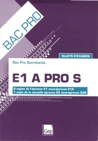 E1 A Pro S Bac pro Secrétariat