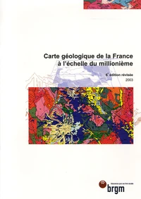 Carte géologique de la France. Pliée