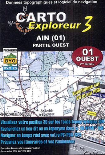  IGN - Ain (01) Partie Ouest - CD-ROM.
