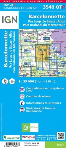Barcelonnette. Pra-Loup, Le Sauze, PNR du Mercantour. 1/25 000