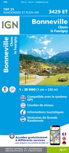  IGN - Bonneville, Cluses, le Faucigny - 1/25 000.