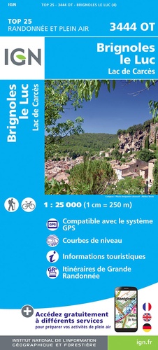 Brignoles Le-Luc, Lac de Carcès. 1/25 000