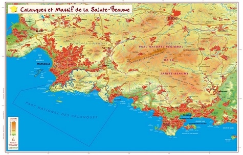  Reliefs Editions - Calanques et Massif de la Sainte-Beaume - Carte en relief.