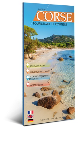 Carte de Corse touristique et routière. 1/250 000