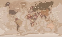 CARTOTHEQUE EGG - Carte du monde moderne 100 cm x 60 cm