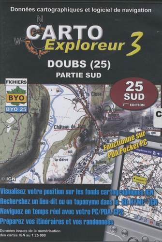  Bayo - Carto explorateur 3 Doubs (25) - CD Rom,  Partie sud.
