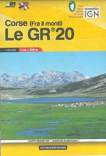 Corse, le GR20. 1/50 000