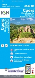  IGN - Cuers, Pierrefeu-du-Var, Collobrières, Massif des Maures - 1/25 000.