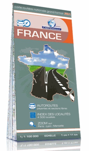  Cartothèque - France, carte routière grand format - 1/1 100 000.