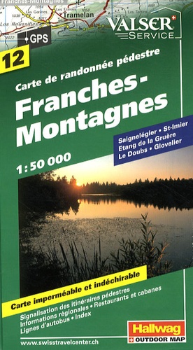  Valser - Franches - Montagnes - Carte de randonnée pédestre ; 1/50 000.