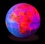 Globe 14 cm bleu autorotatif lumineux