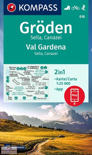 Gröden Sella, Canazei / Val Gardena. 1:25 000