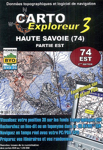  IGN - Haute Savoie 74 Est - CD-ROM.