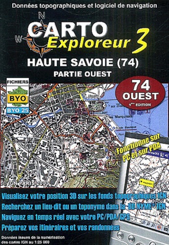  IGN - Haute-Savoie 74 Ouest - CD-ROM.