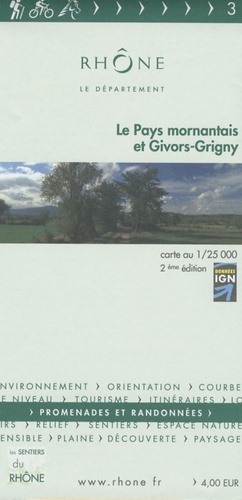  Département du Rhône - Le Pays mornantais et Givors-Grigny - 1/25 000.