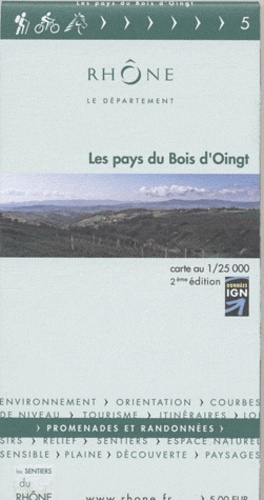  Département du Rhône - Les pays du Bois d'Oingt - 1/25 000.