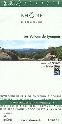  Département du Rhône - Les Vallons du Lyonnais - 1/25 000.