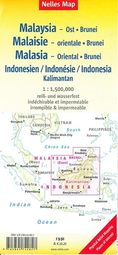 Malaisie orientale Brunei - Indonésie Kalimatan. 1/1 500 000