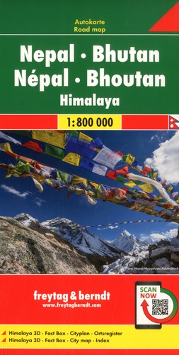Népal - Bhoutan - Himalaya. 1/800 000