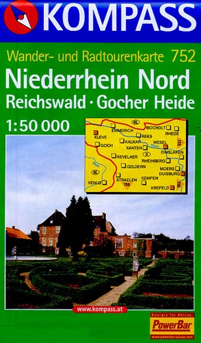  Kompass - Niederrhein Nord - Reichswald - Gocher Heide - 1/50 000.