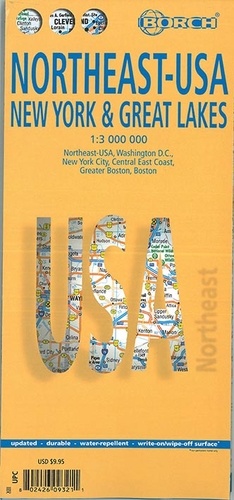 H Frommer et J Habersetzer - Northeast-USA 5 New York & the Great Lakes - 1/3 000 000.