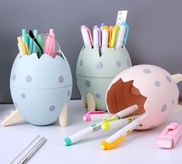 CARTOTHEQUE EGG - Pack 9 pots a crayon  uf de dinosaure (3 modeles / 3 ex)