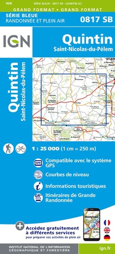 Quintin. Saint-Nicolas-du-Pélem. 1/25 000