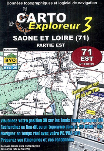  IGN - Saone et Loire 71 Est - CD-ROM.