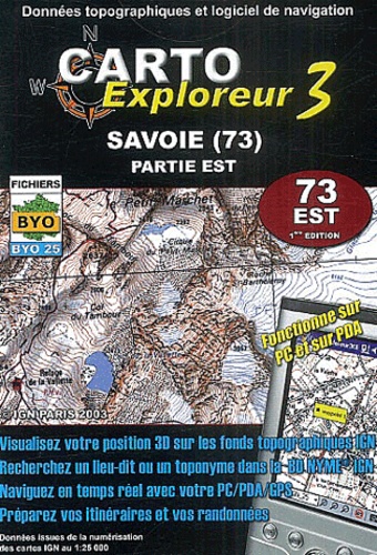  IGN - Savoie 73 Est - CD-ROM.