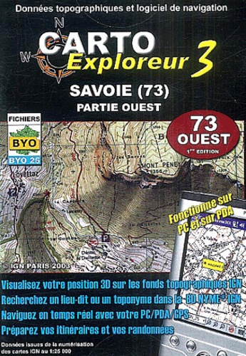  IGN - Savoie (73) Partie Ouest - CD-ROM.