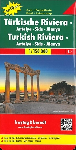 Türkische Riviera, Antalya, Side, Alanya. 1 : 150 000