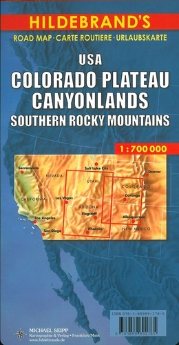 USA Colorado Plateau, Canyonlands, Southern Rocky Mountains.. 1/700 000