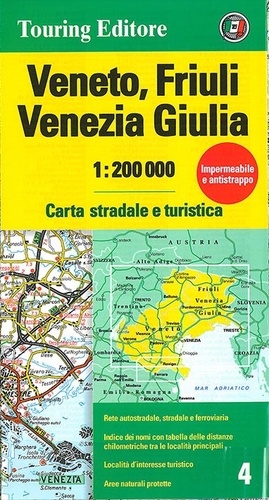  Touring Editore - Veneto, Friuli, Venezia Giulia - 1/200 000.