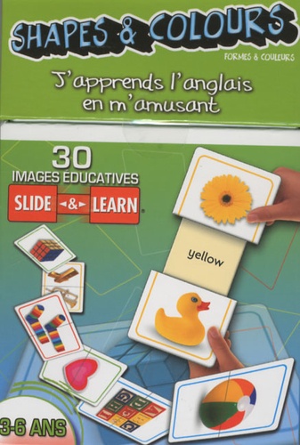  Cartothèque - Shapes & Colours (formes & couleurs) - 30 images éducatives Slide & Learn 3-6 ans.