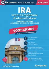 Concours des IRA – Tout-en-un (Catégorie A – Concours 2026-2027)