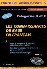 Les connaissances de base en français Catégories B et C