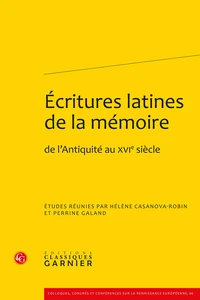 Ecritures latines de la mémoire