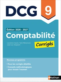 Comptabilité - DCG - Épreuve 9 - Corrigés applications 2026-2027
