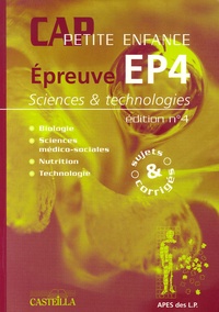  Casteilla - Epreuve EP4 Sciences et technologies CAP Petite enfance - Sujets et corrigés Sessions 2002-2003-2004.
